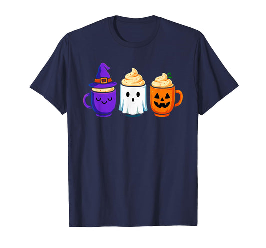 Cute Pumpkin Ghost Witch Men Women Kids Funny Halloween T-Shirt