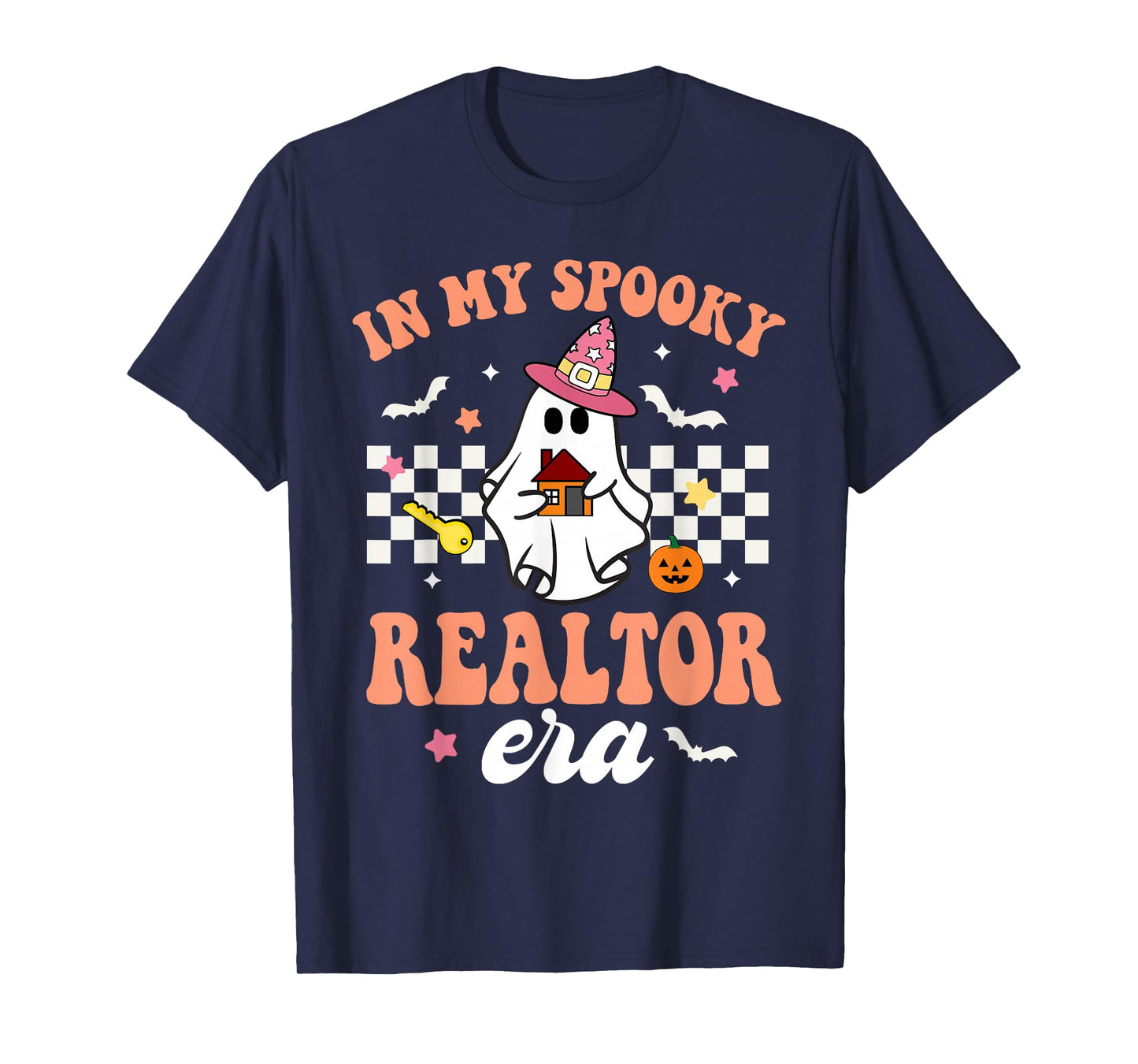 Groovy In My Spooky Realtor Era Ghost Funny Halloween T-Shirt