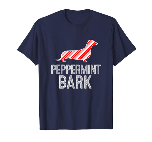Doxie Dachshund Peppermint Bark Christmas Dog T-Shirt
