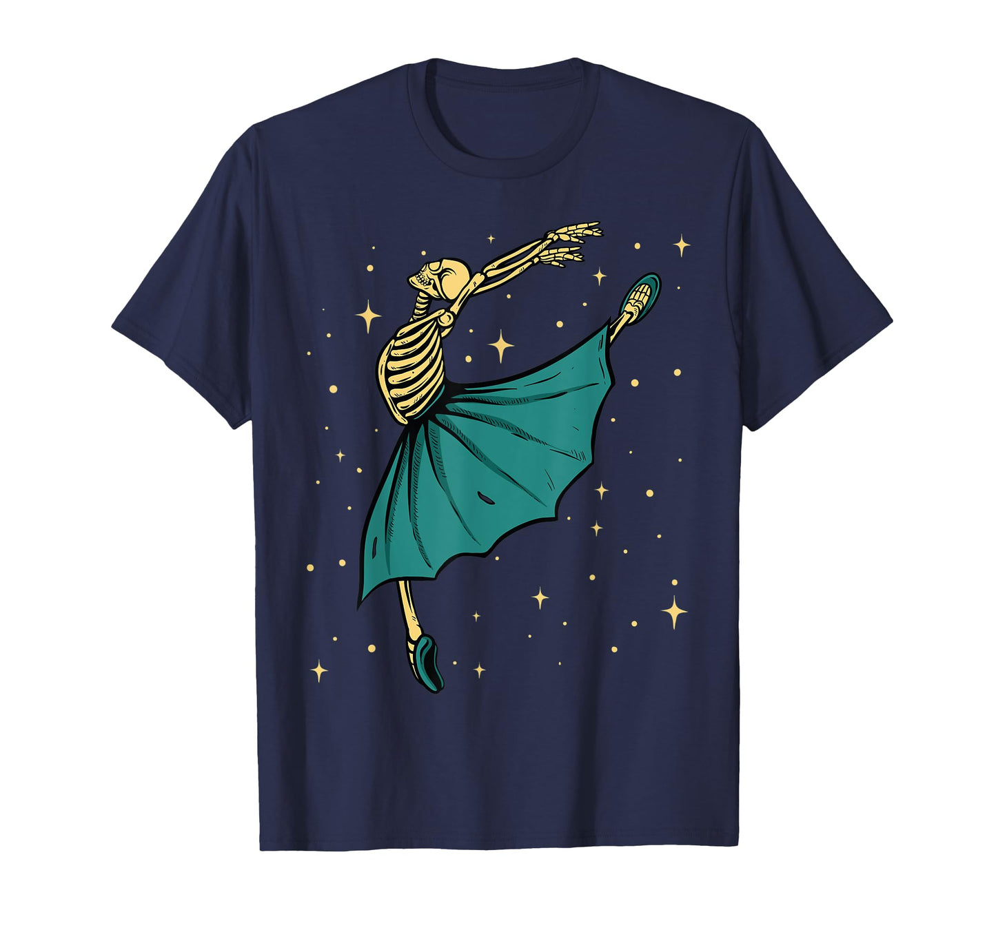 Beautiful Dancing skeleton woman Ballet dance Halloween 2021 T-Shirt