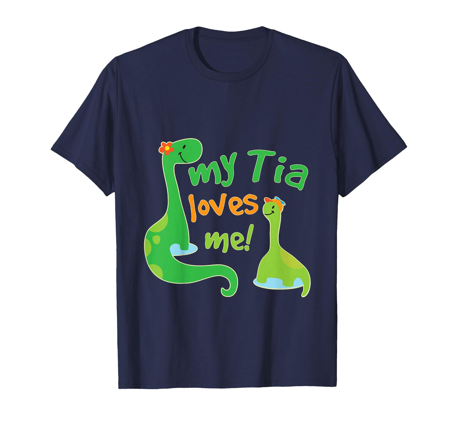Kids My Tia Loves Me Nephew Dinosaur T-Shirt