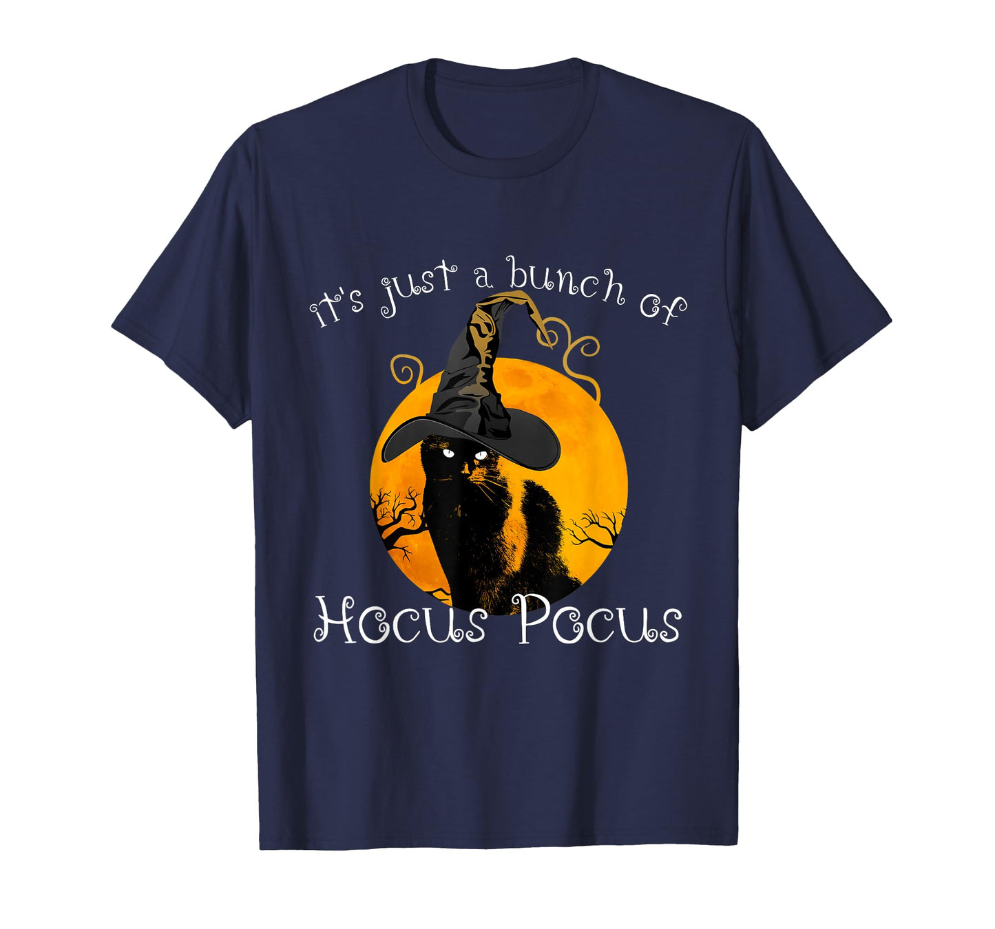 Black Cat Moon Funny Halloween Costume Bunch of Hocus Pocus T-Shirt