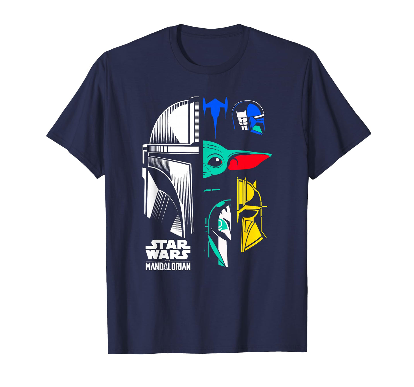 Star Wars: The Mandalorian Color Block Helmet Pop Icons T-Shirt