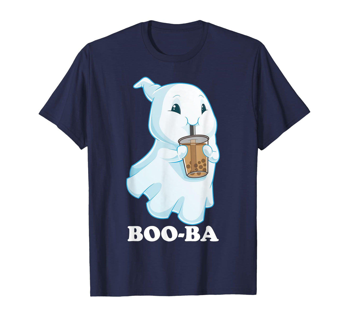 Boo-Ba Ghost Boba Bubble Tea Milk Halloween Costume T-Shirt