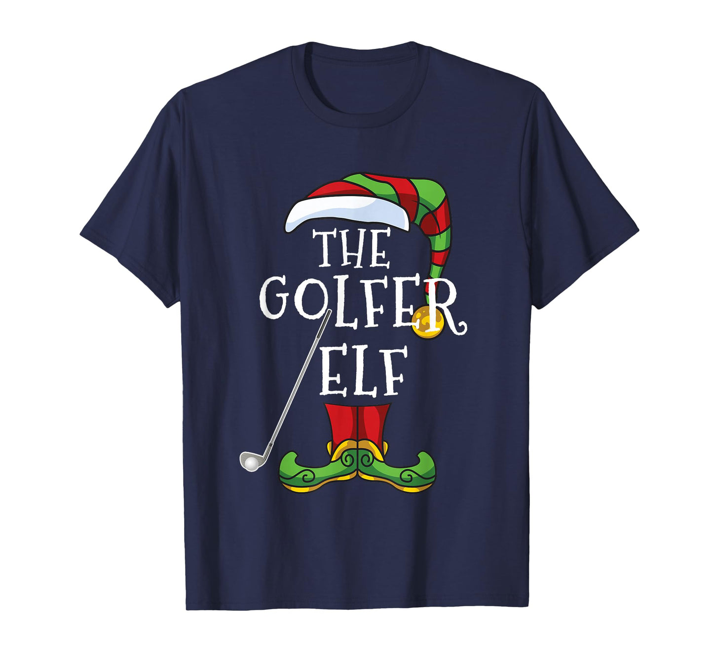 Golfer Elf Golf Family Matching Christmas Group Funny T-Shirt