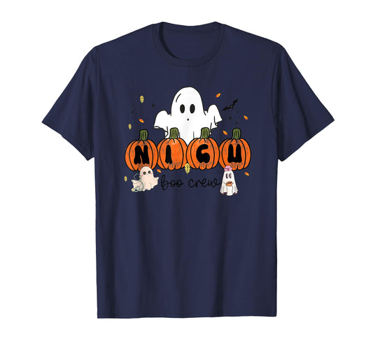 NICU Boo Crew Neonatal Intensive Care Unit Nurse Halloween T-Shirt
