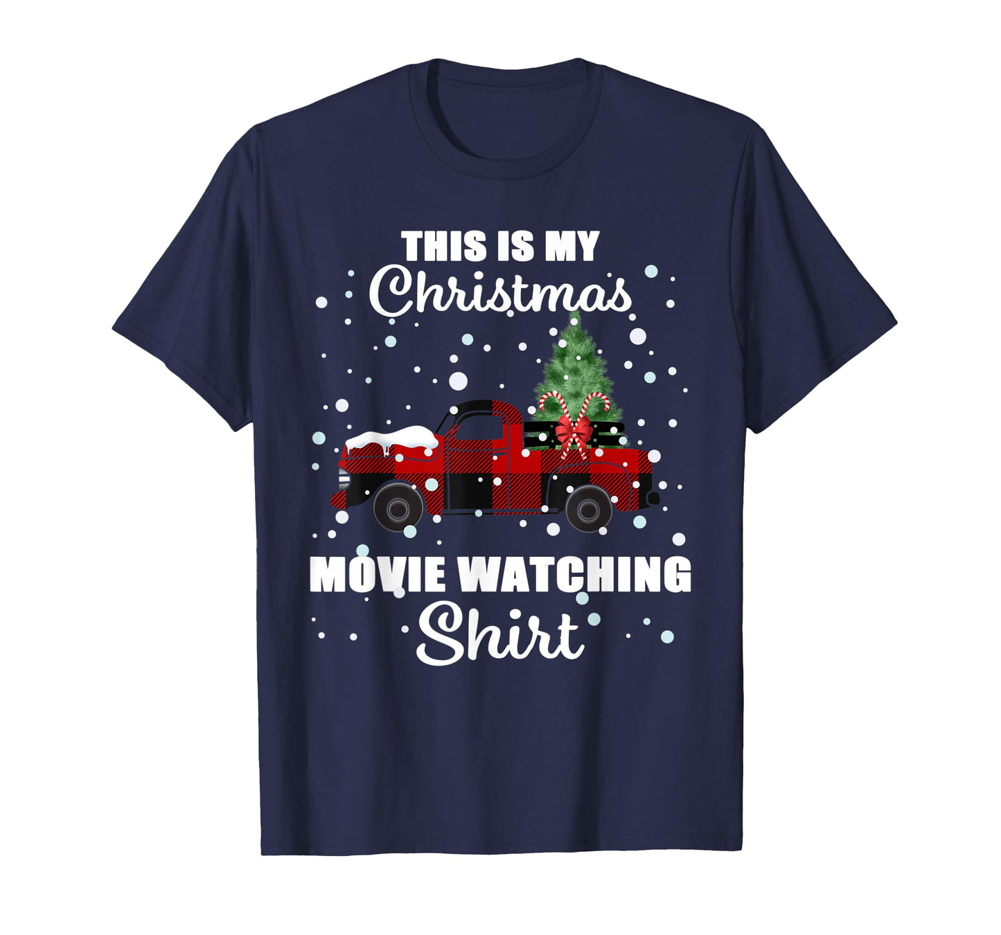 This Is My Christmas Movie Watching Buffalo Plaid T-Shirt
