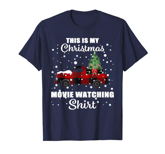 This Is My Christmas Movie Watching Buffalo Plaid T-Shirt