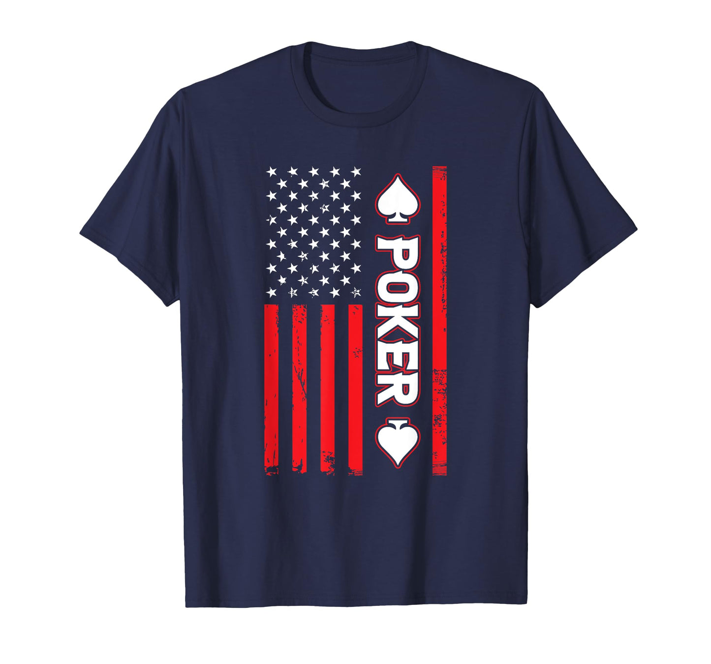 Funny Poker American Flag USA Casino Play Card Gambler Poker T-Shirt for Women Men