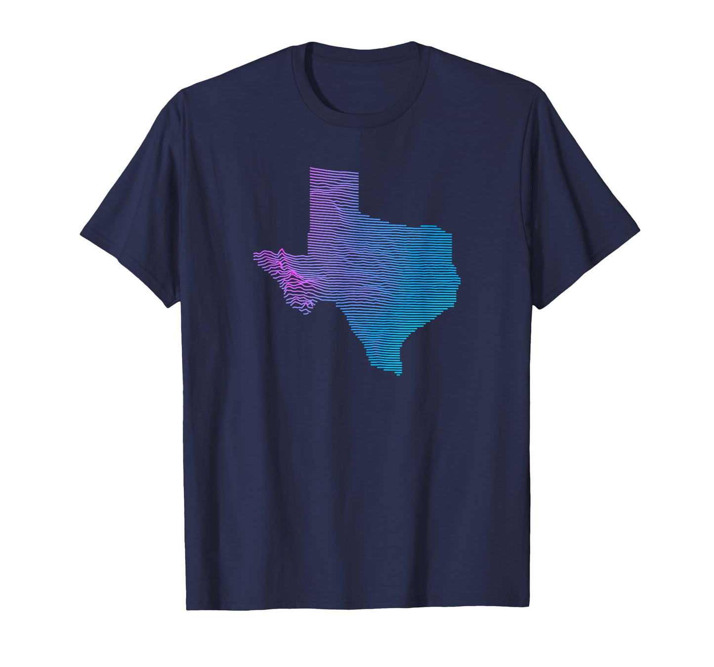Texas Division - Elevation Map of Texas Topography T-Shirt