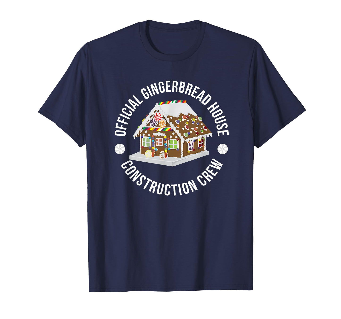 Funny Official Gingerbread House Construction Crew Christmas T-Shirt