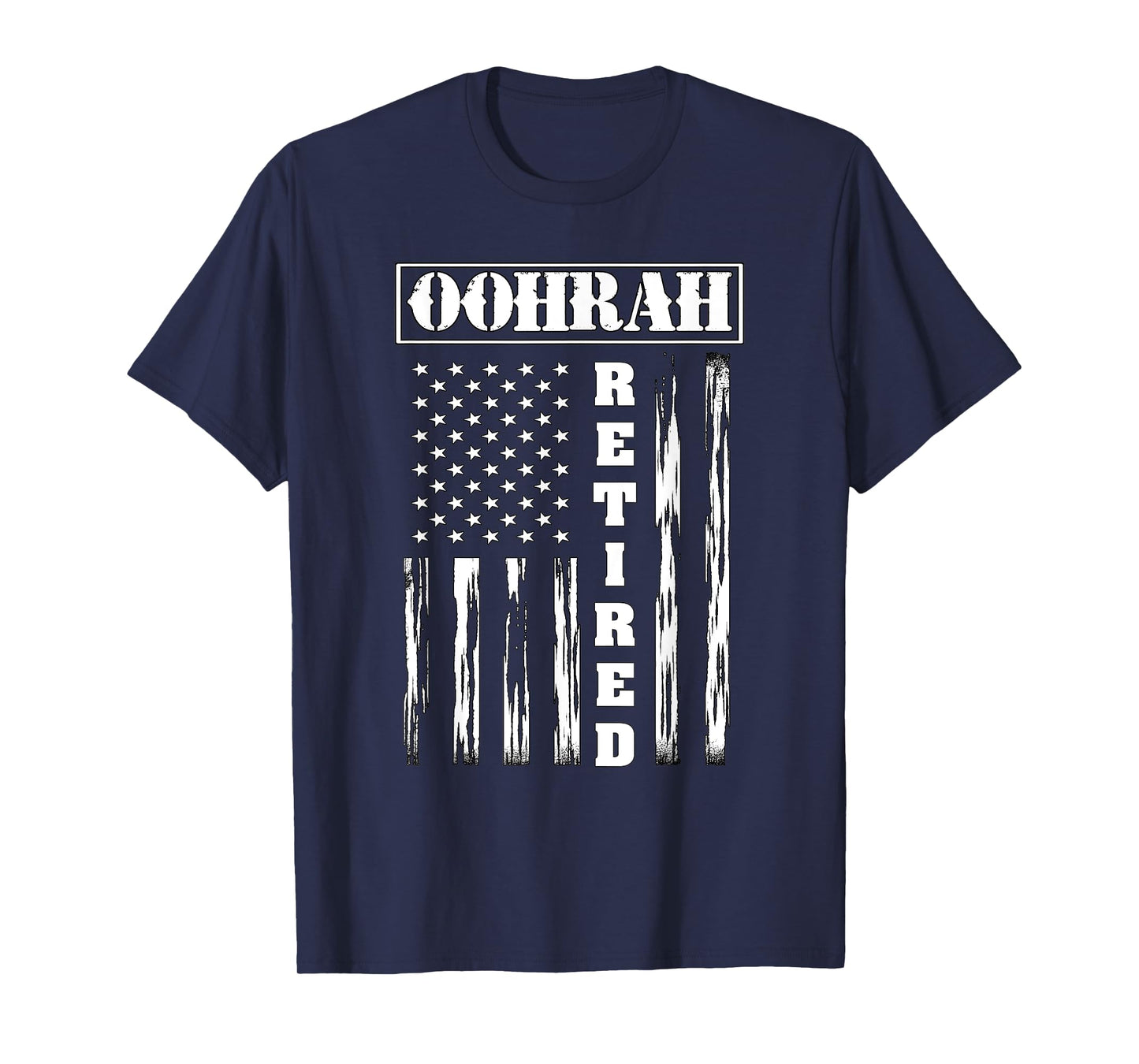 Retired Veteran OohRah - American Flag T-Shirt for Women Men