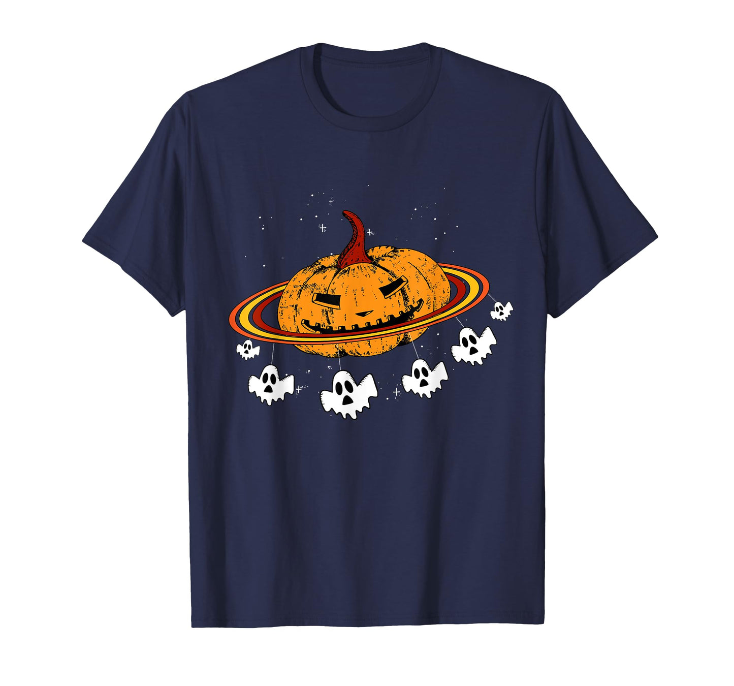 Pumpkin Planet Space Ghost Costume Cool Halloween Gifts T-Shirt