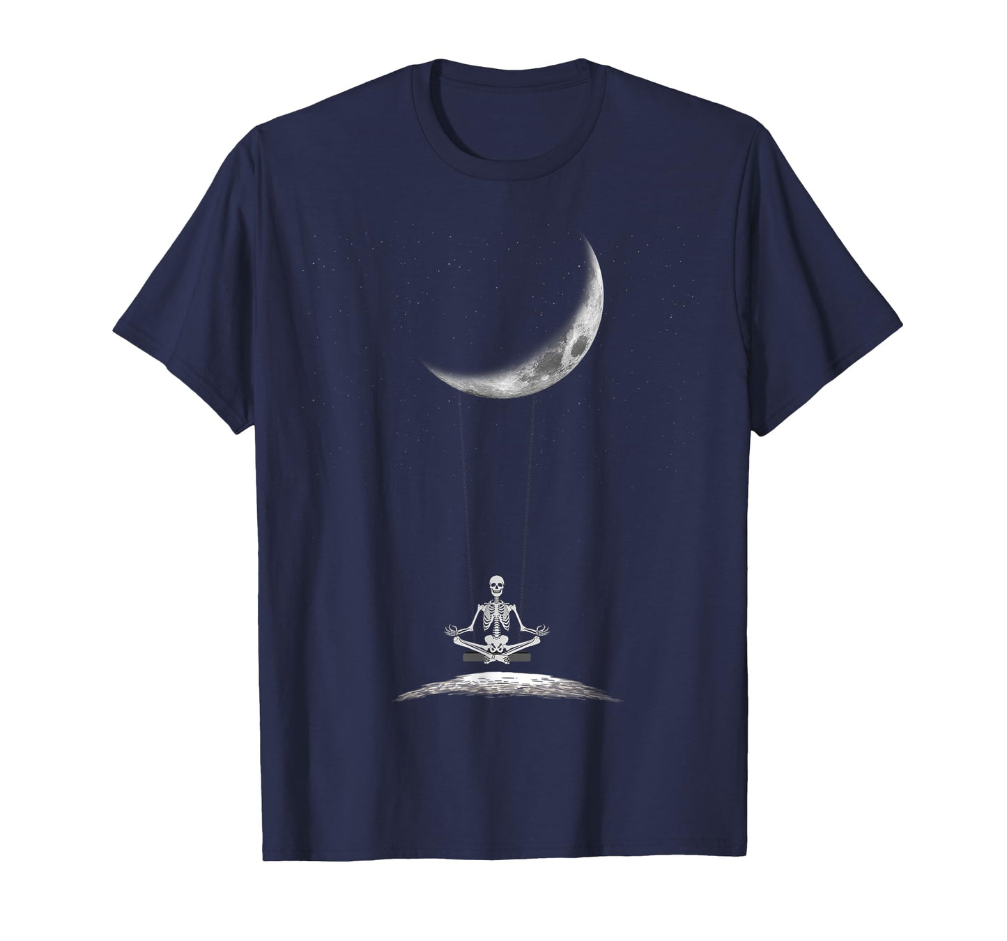 Yoga Skeleton On Moon Spooky Halloween for a Yoga Fan T-Shirt