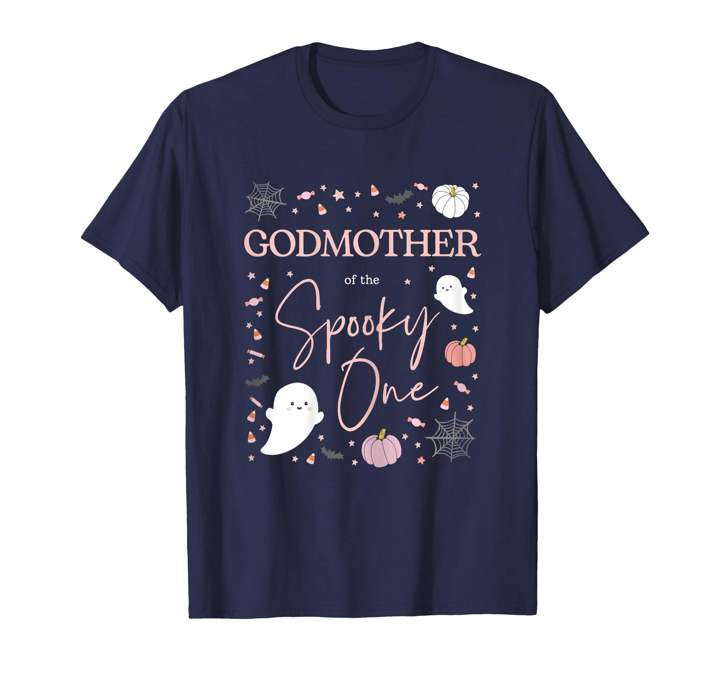 Godmother of Spooky One Girl First Birthday Pink Halloween T-Shirt