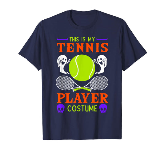 Halloween Tennis Player Sport Spooky Ghost Costume T-Shirt