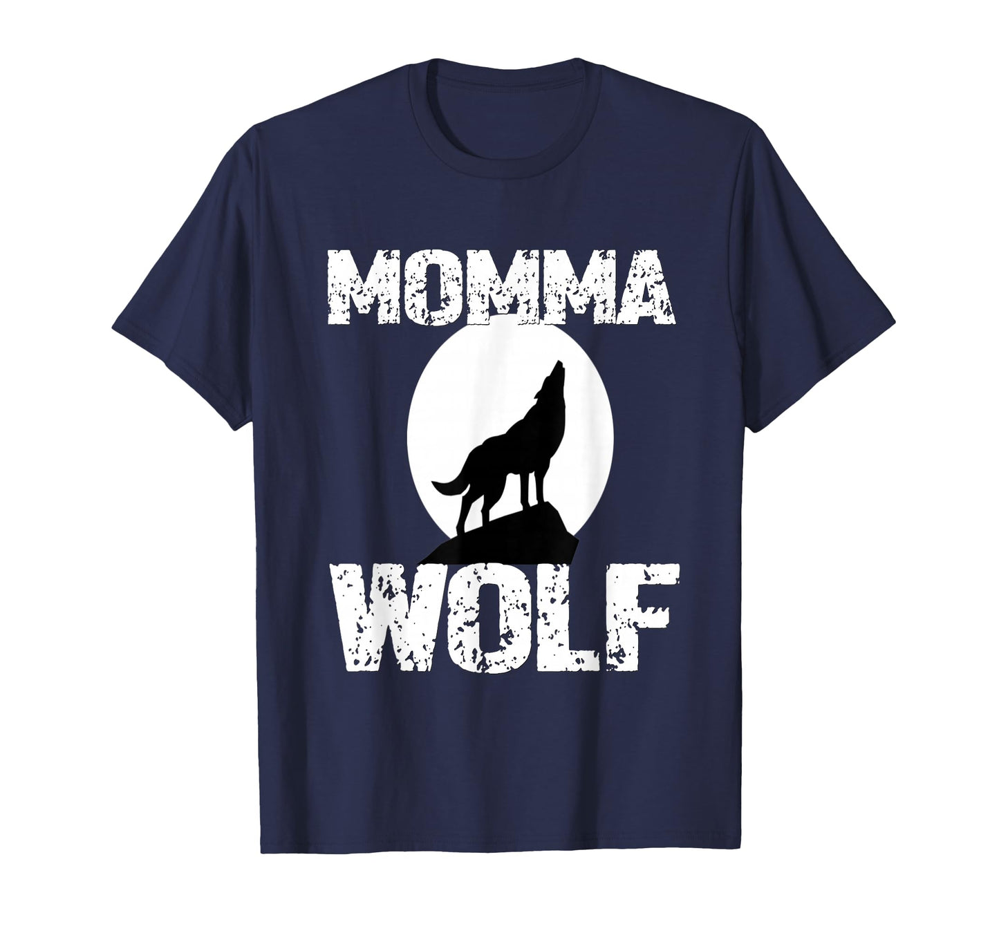 Momma Wolf Shirt Matching Family Tribe Wolves Moon Mom Mum T-Shirt