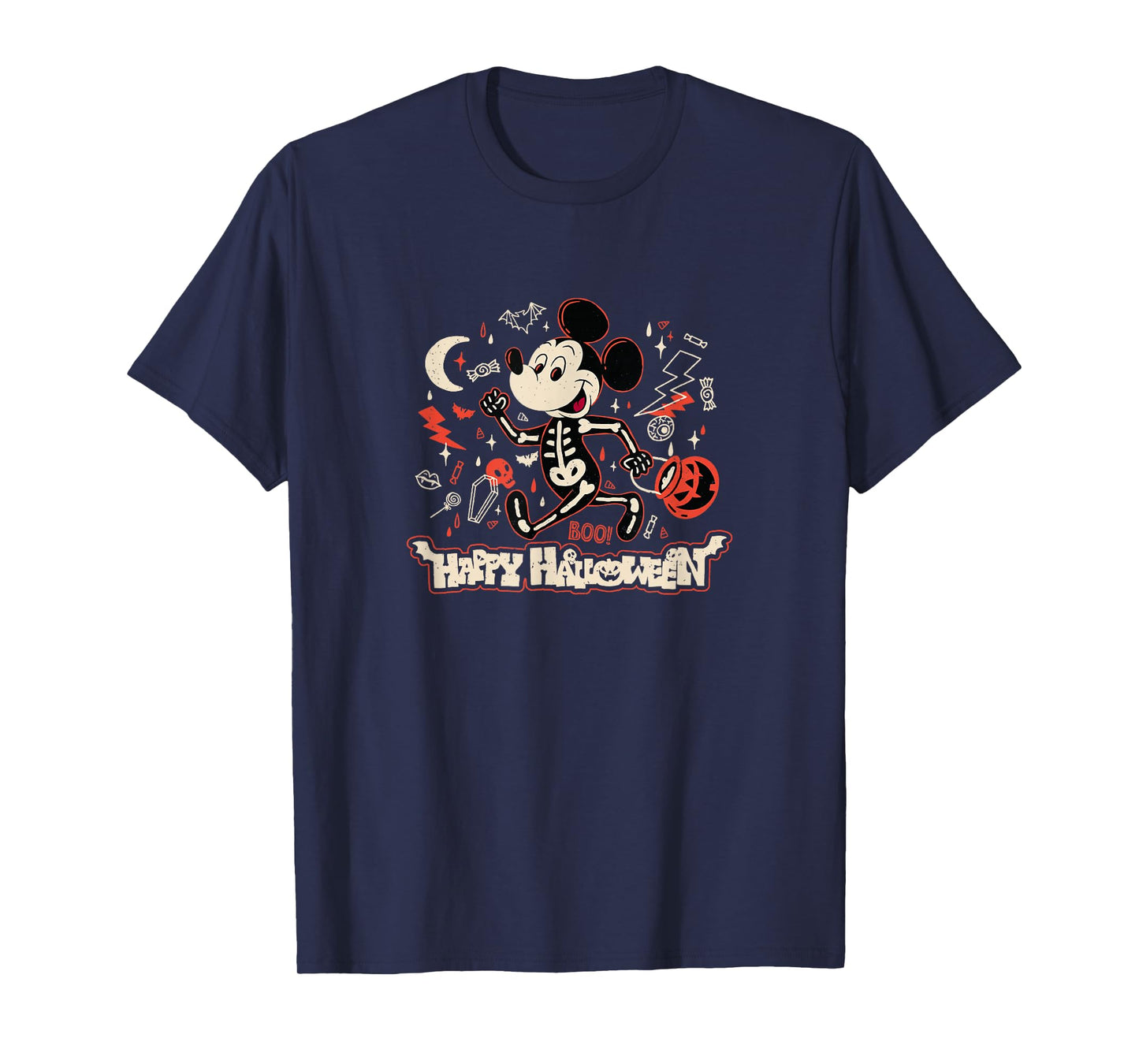 Disney Mickey And Friends Halloween Boo! Skeleton Costume T-Shirt