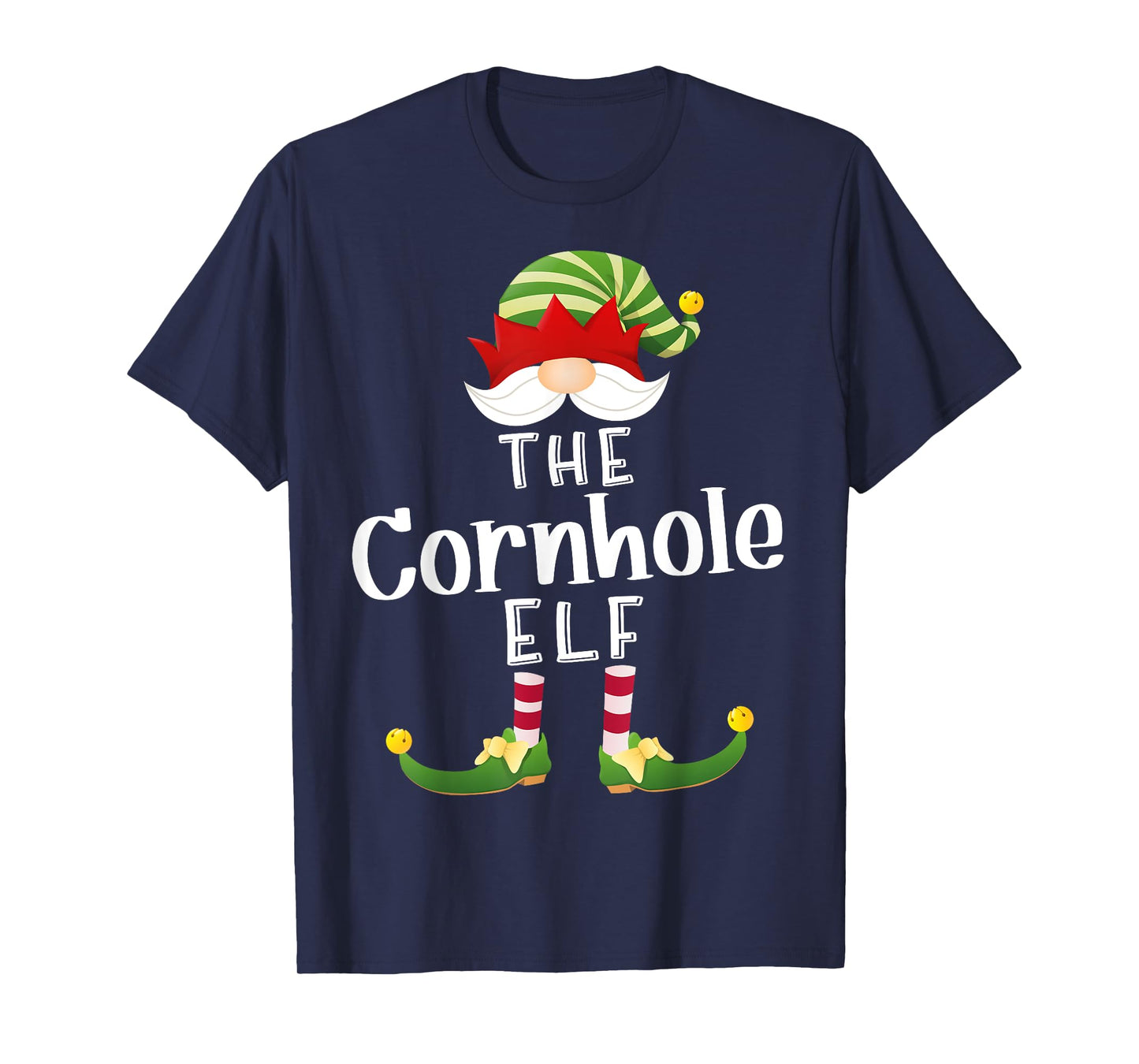 Cornhole Elf Group Christmas Funny Pajama Party T-Shirt