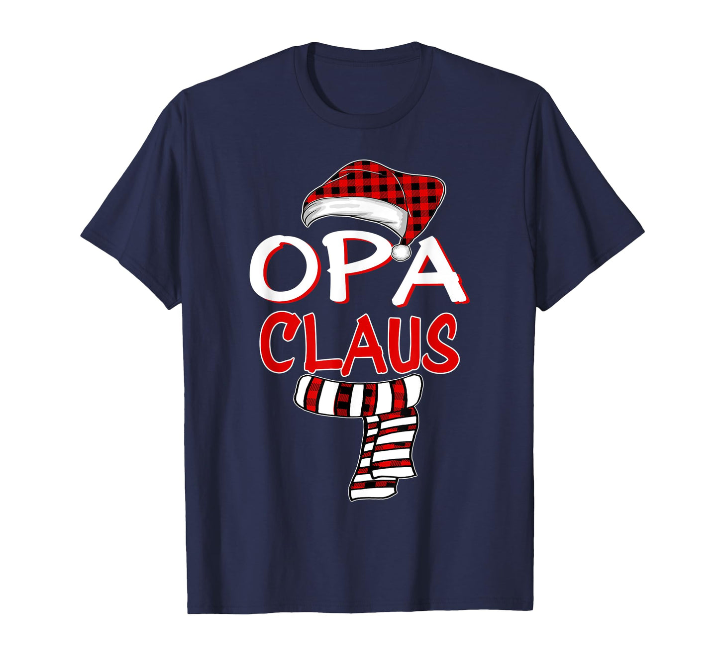 GrandPa Christmas Santa Claus Red plaid Shirt, Opa Claus T-Shirt