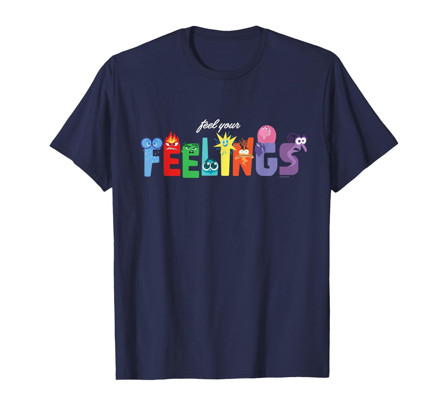 Disney and Pixar’s Inside Out 2 Emotions Feel Your Feelings T-Shirt