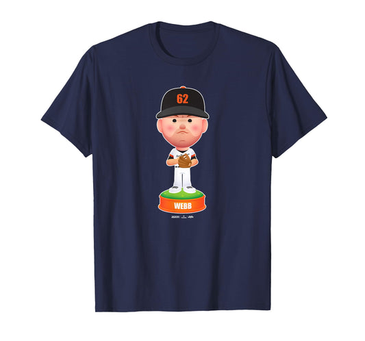 Logan Webb San Francisco Baseball Bobblehead MLBPA T-Shirt