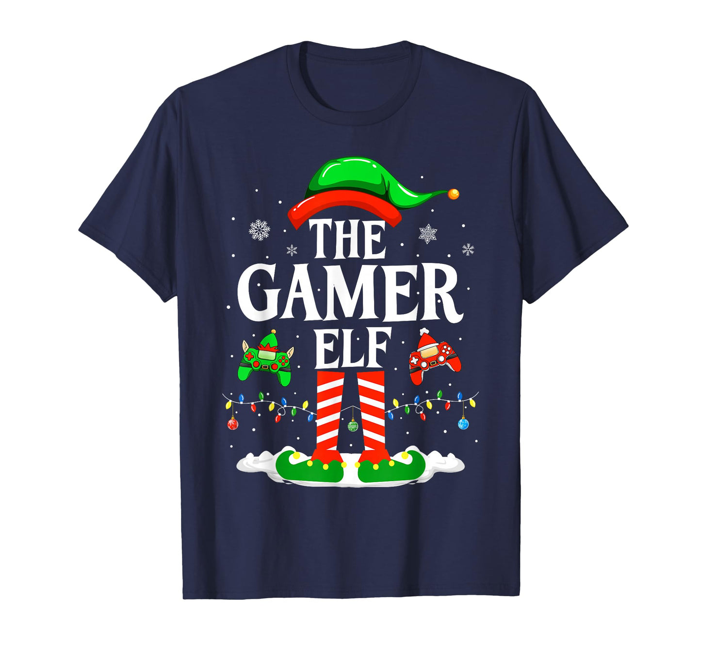 The Gamer Elf Funny Gaming Elf Christmas Gamer T-Shirt