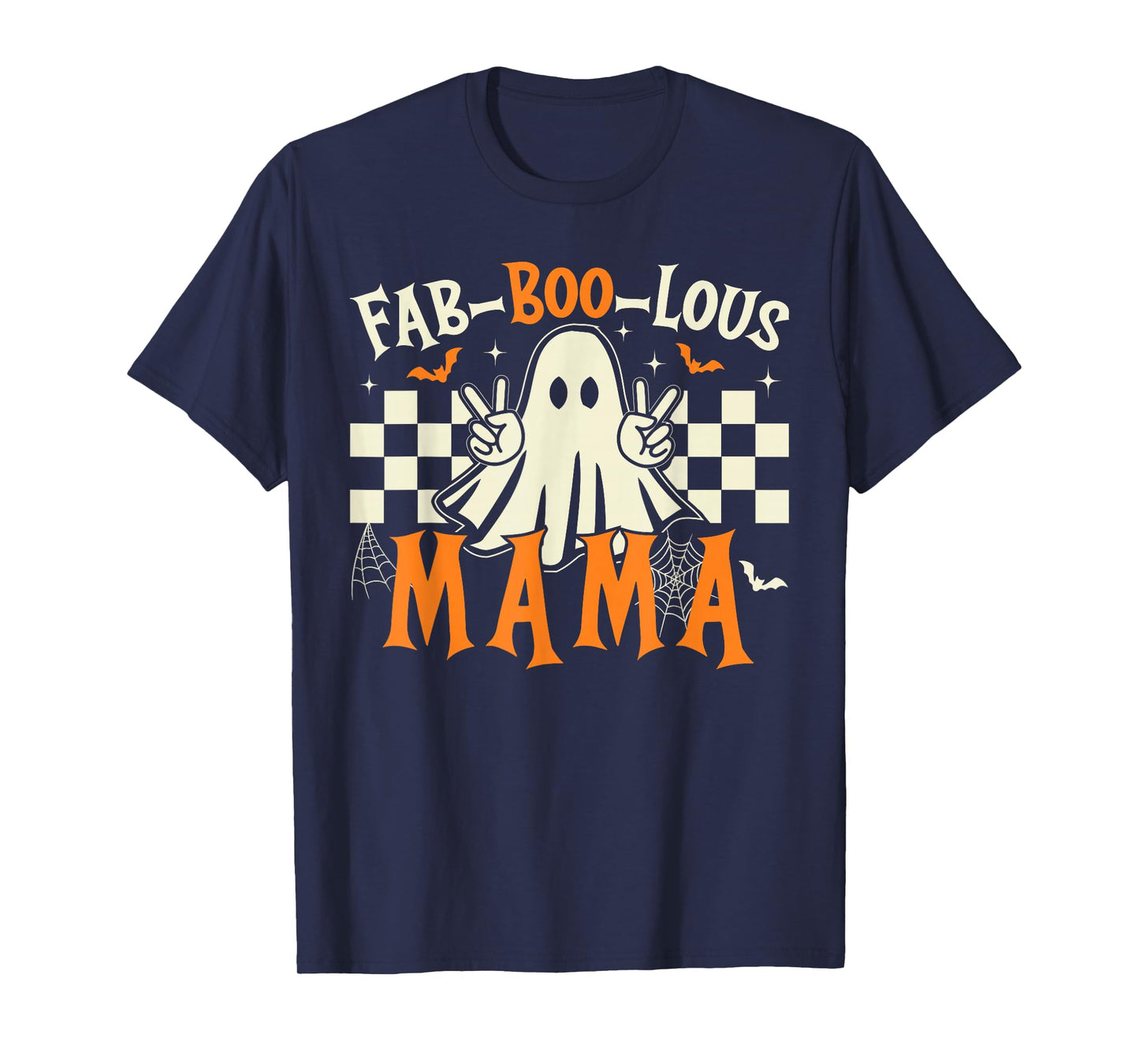 Fab Boo Lous Mama Retro Ghost Spooky Mama Halloween Costume T-Shirt