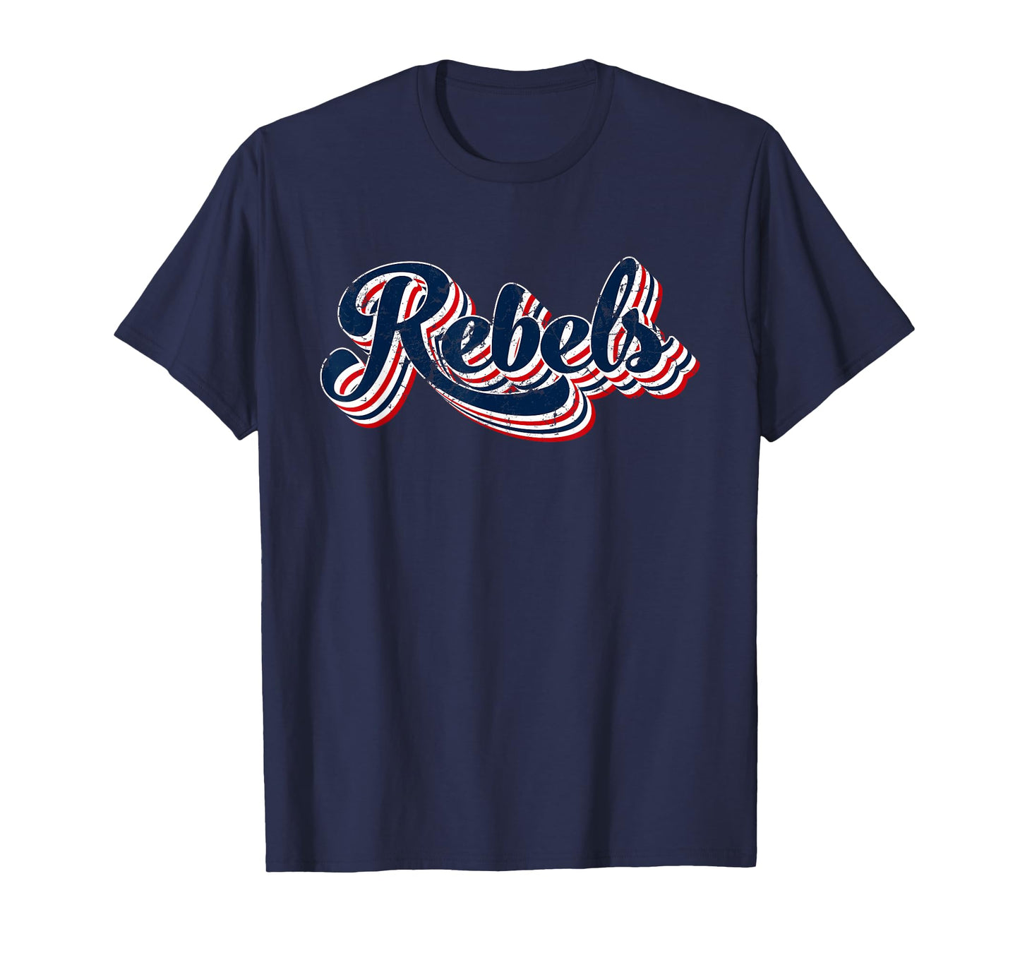 Rebels Patriotic USA America Proud 4th of July Retro Graphic T-Shirt