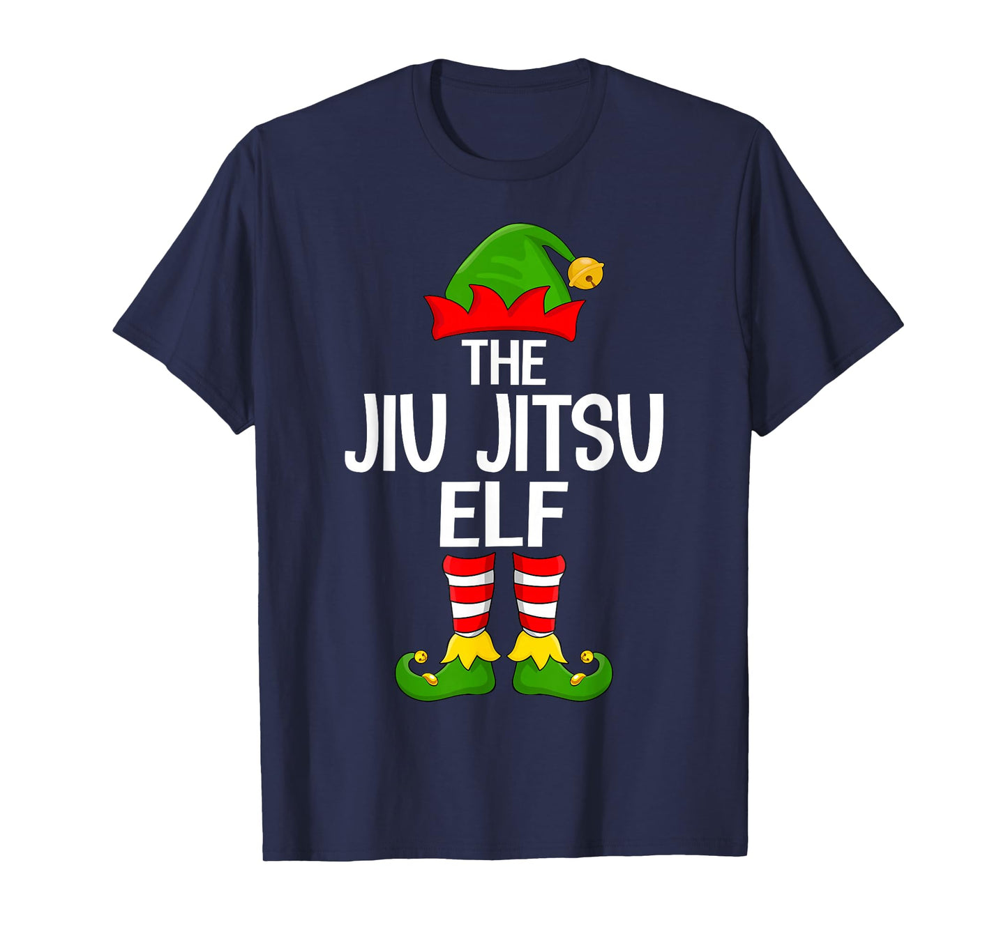 Jiu Jitsu Elf Xmas Matching Family Elf Squad Christmas T-Shirt