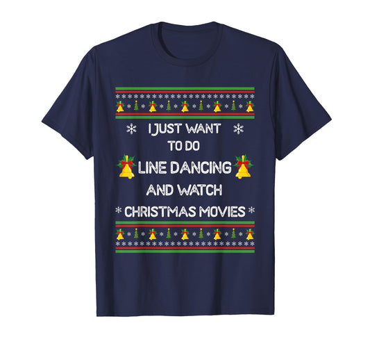Funny Line Dancing Christmas T-Shirt Holiday Gift