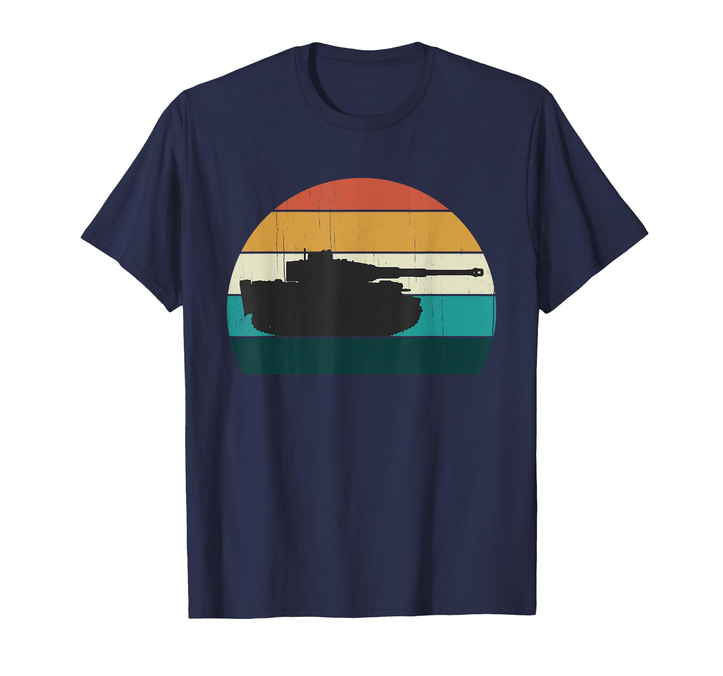 Vintage Tiger Tank - World War 2 (WW2) History Retro Sunset T-Shirt
