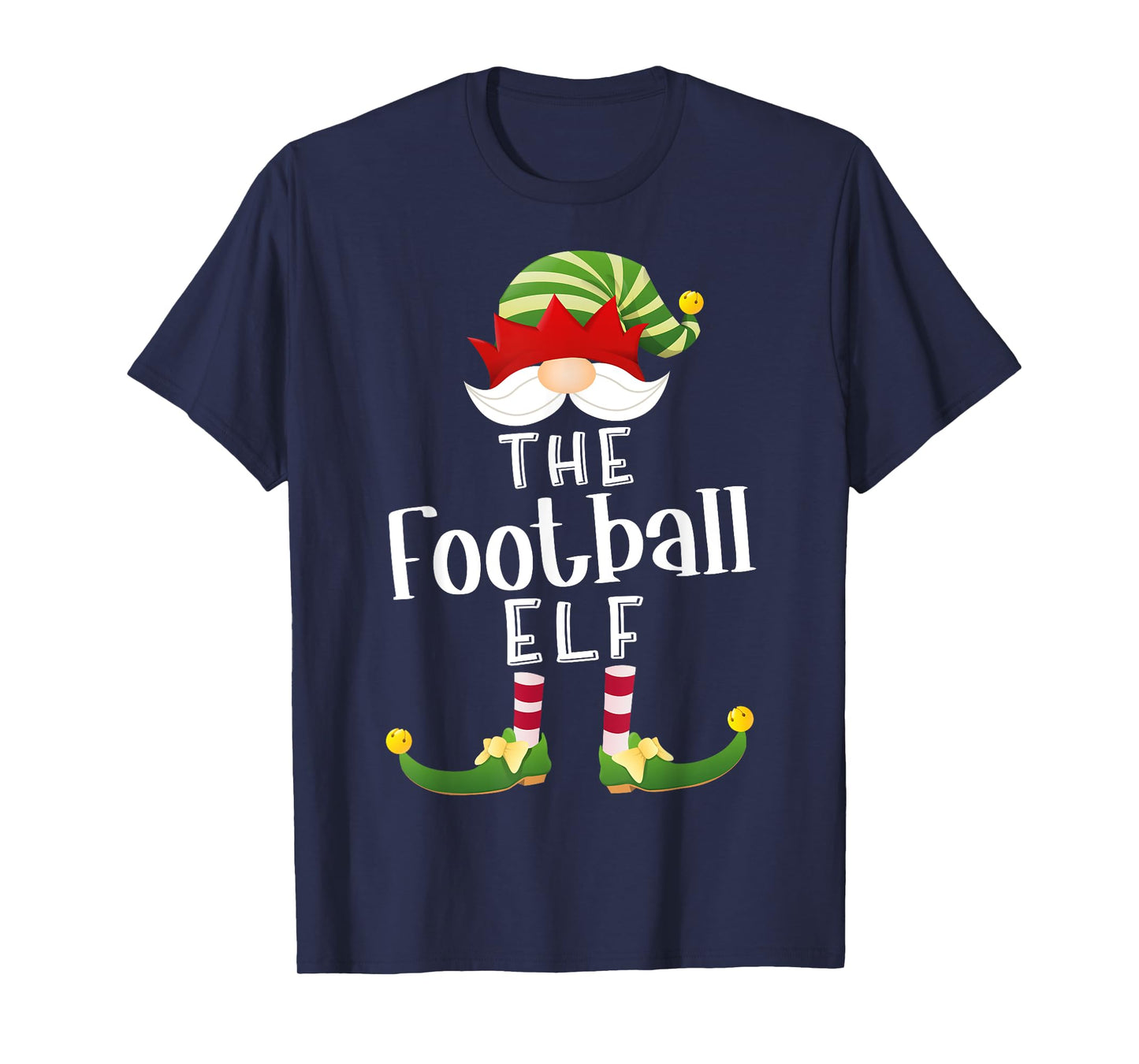 Football Elf Group Christmas Funny Pajama Party T-Shirt
