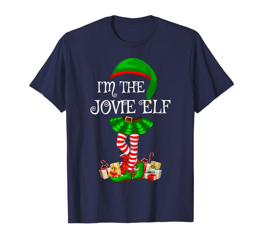 Matching Family Women Girls I'm The Jovie Elf Christmas T-Shirt