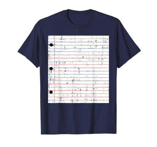 Halloween Lined Notebook Funny Student Costume Men Women Kid T-Shirt