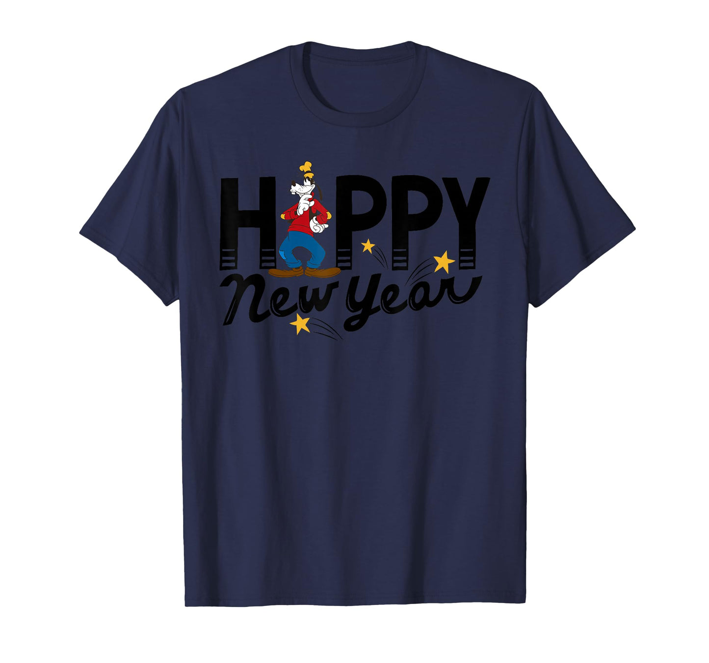 Disney Vintage Goofy Happy New Year T-Shirt T-Shirt