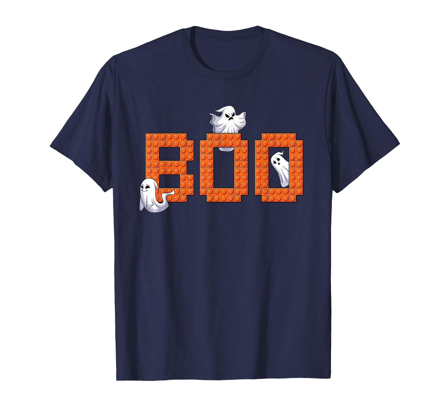 Halloween Master Builder Boo ghost Building Blocks Bricks T-Shirt