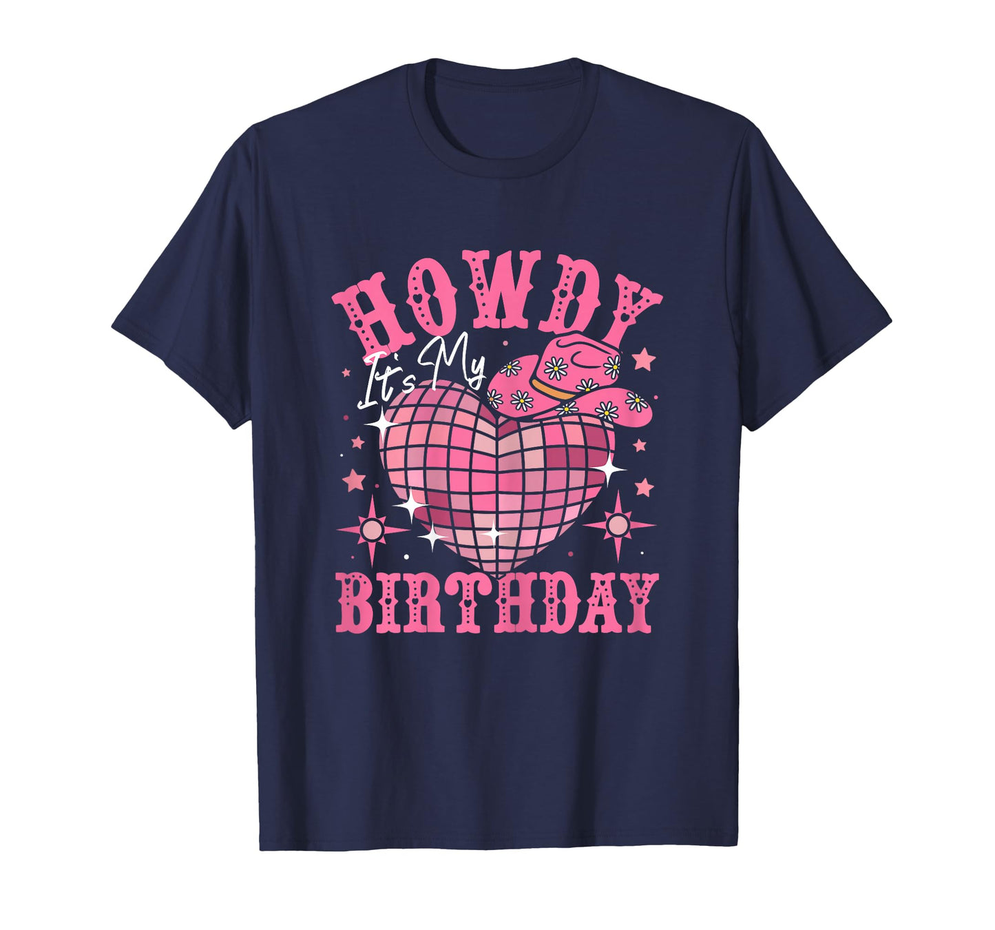 Western Howdy its My Birthday Disco Cowgirls T-Shirt