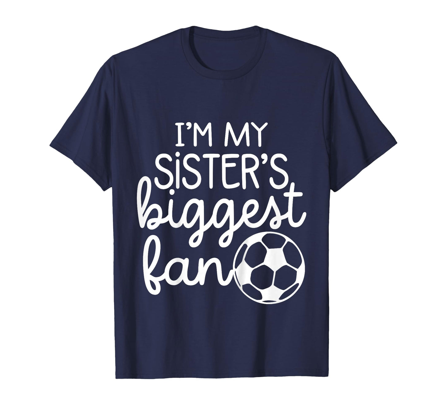 Baby Soccer Big Sisters Biggest Fan for Toddler Boys Girls T-Shirt