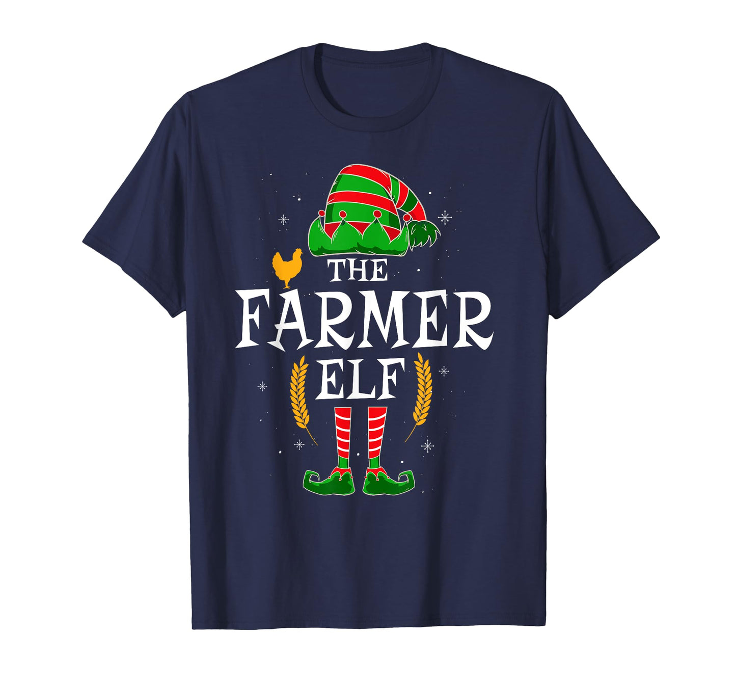 The Farmer Elf Group Matching Family Christmas Farm Funny T-Shirt