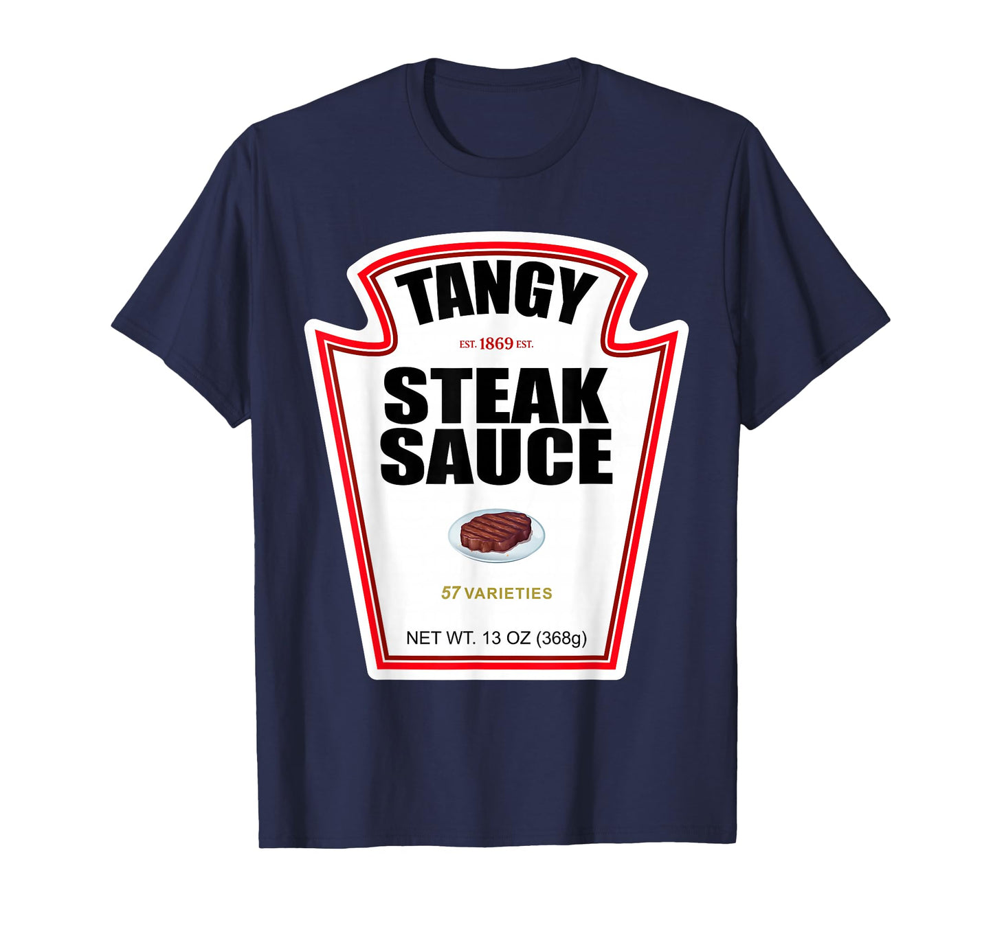 Steak Sauce Bottle Label Funny Halloween Costume Outfit T-Shirt