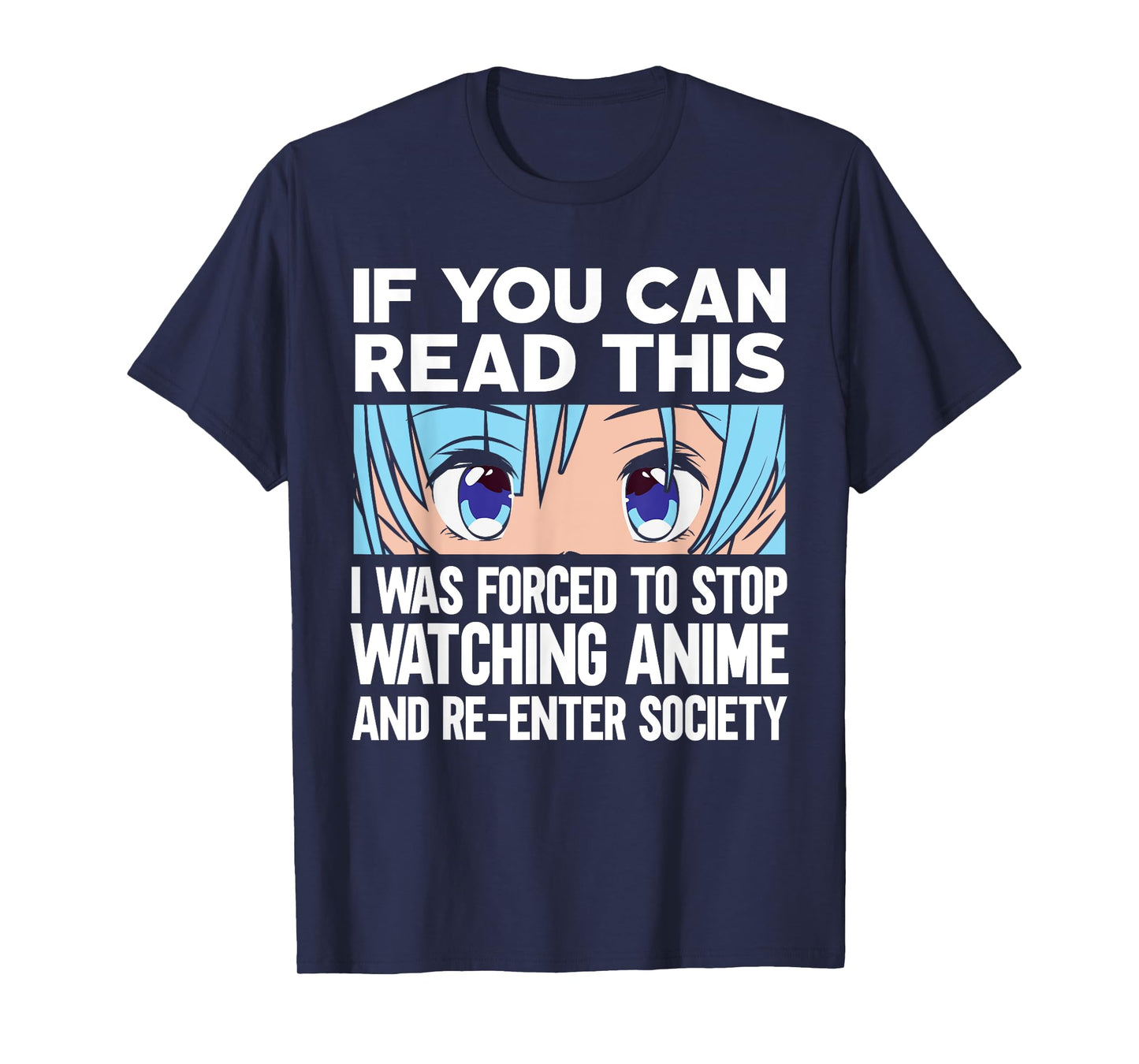 Anime art forced to re-enter society stop watching anime T-Shirt
