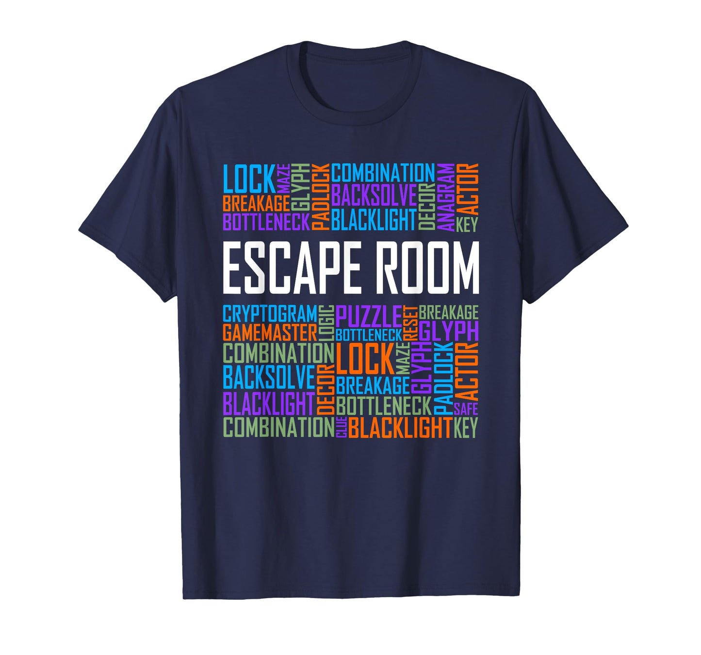 Escape Room Words Gift Locked Room Enthusiast Gifts T-Shirt