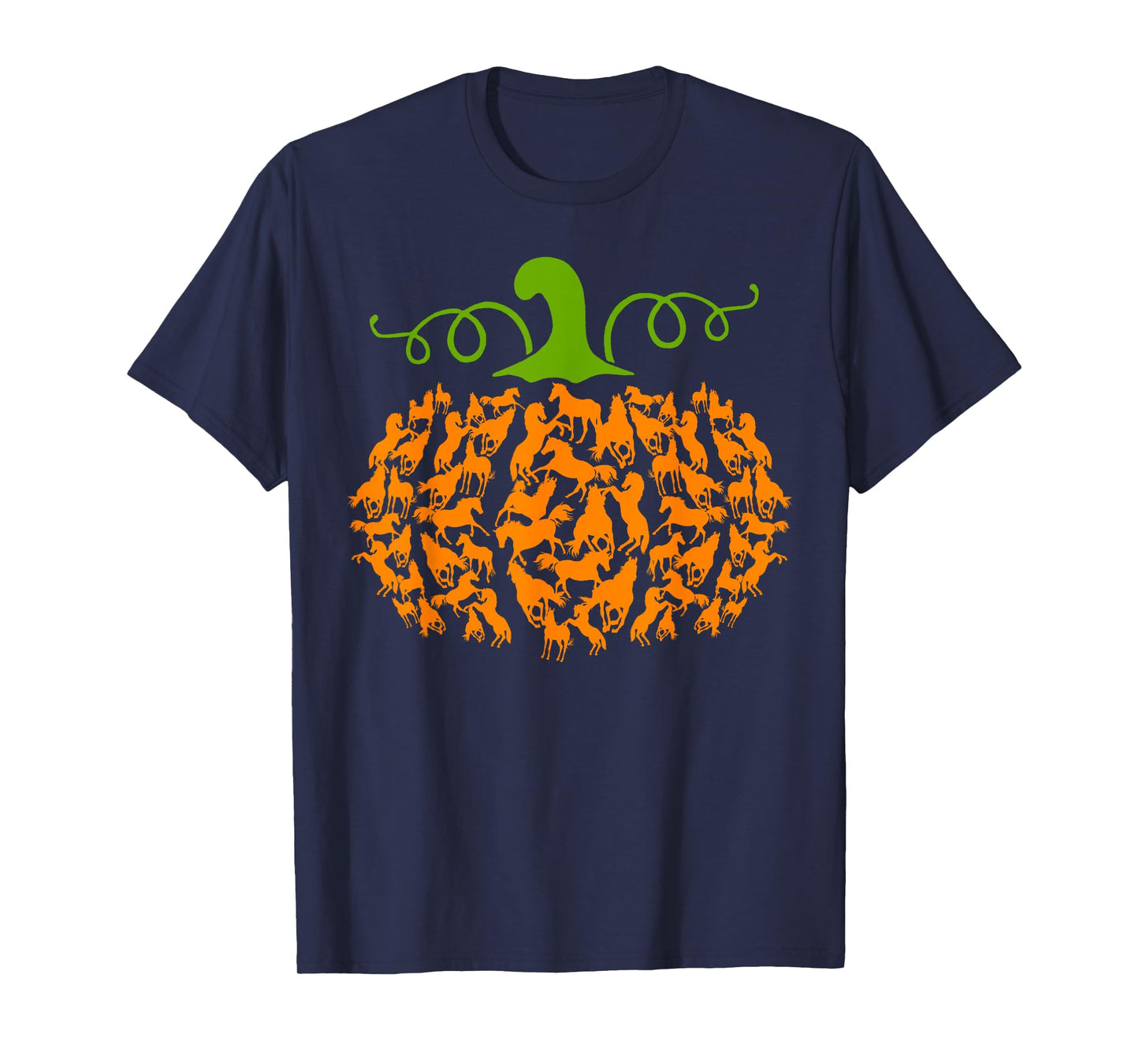 Pumpkin Horse Lover Halloween Costume Girls Women T-Shirt