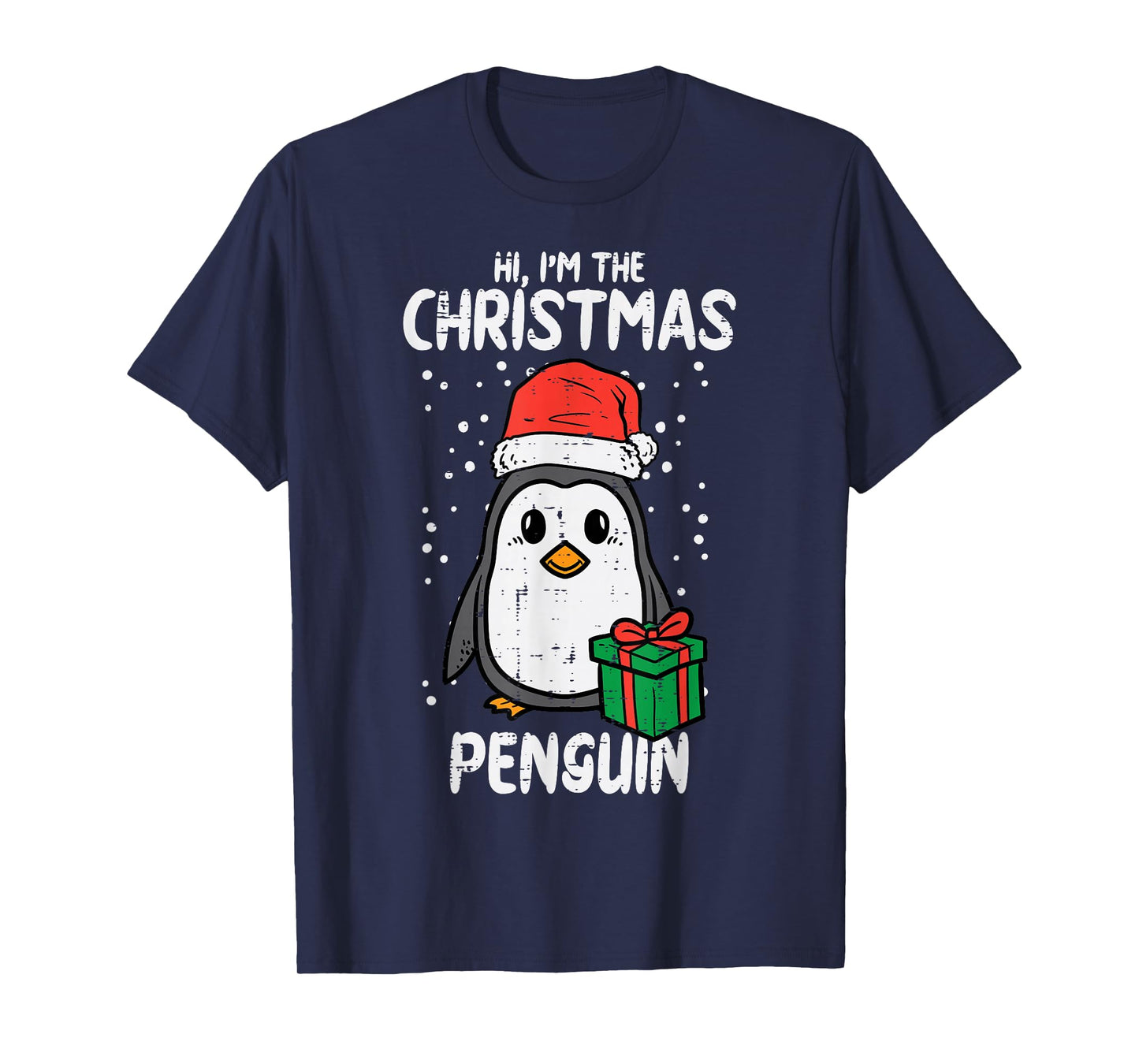 Christmas Penguin Santa Cute Xmas Men Women Boys Girls Kids T-Shirt