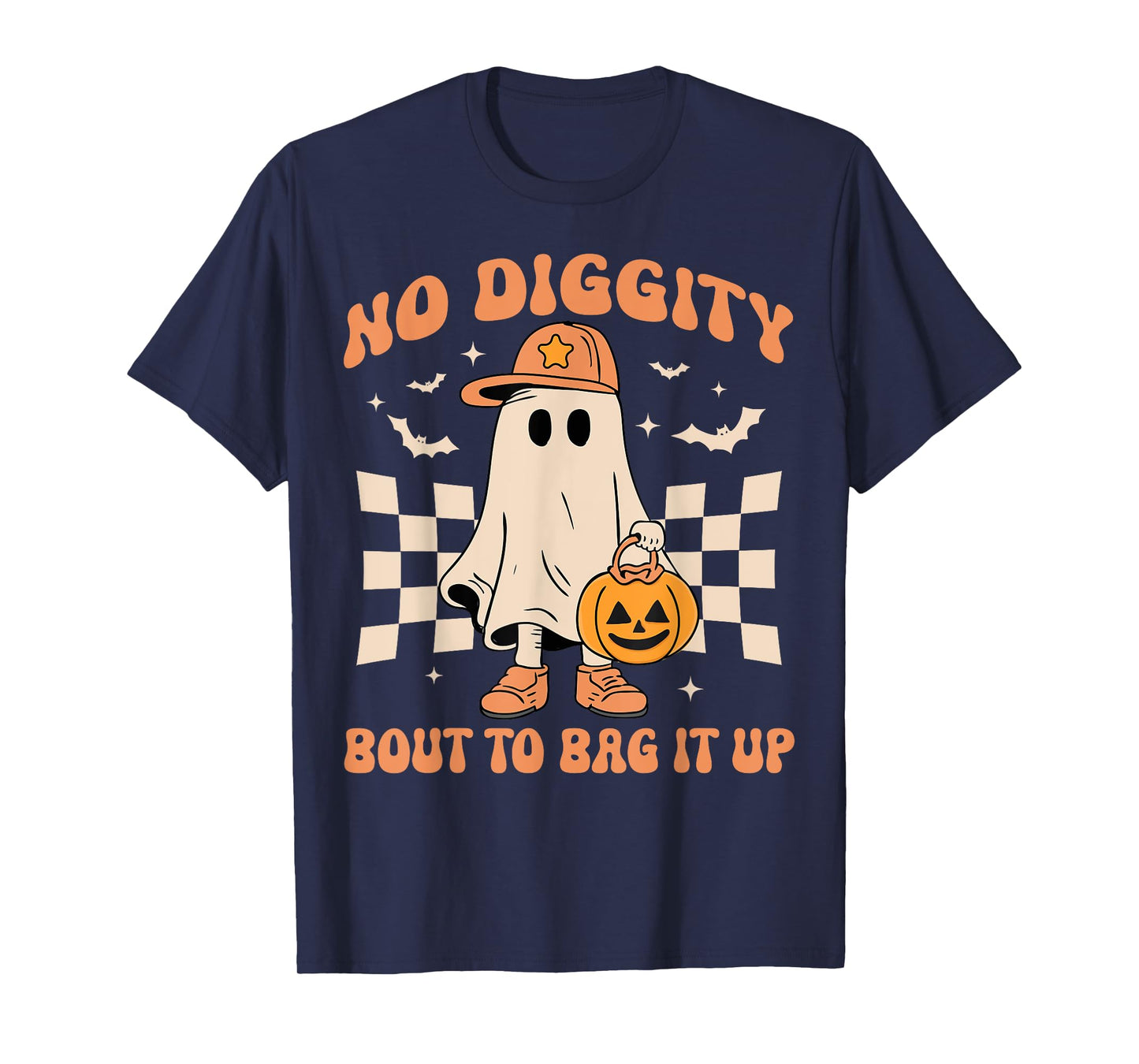 Halloween Ghost No Diggity Bout to Bag it Up Toddler Kids T-Shirt