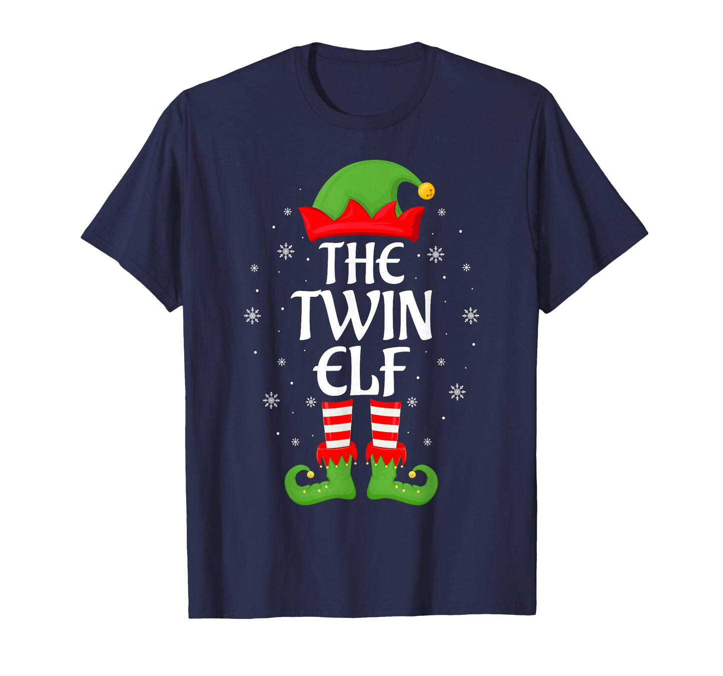 Twin Elf Christmas Family Matching Elf Squad Xmas Pajama T-Shirt