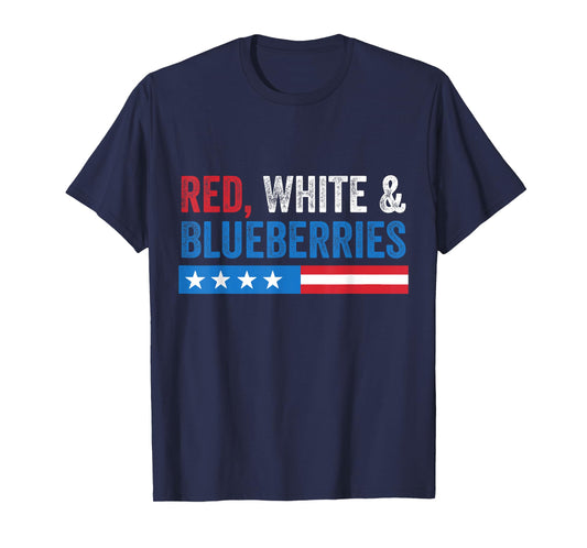 Red White and Blueberries Patriot USA Flag T-Shirt