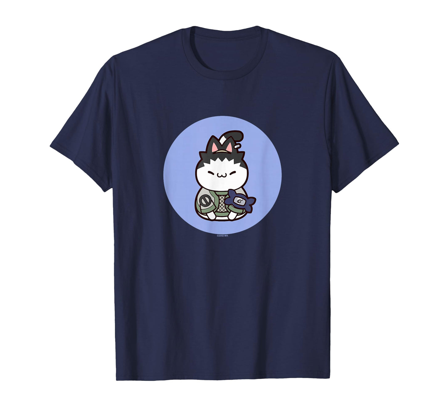 Nyaruto Cute Shikamaru Nara Cat Circle Big Chest Portrait T-Shirt