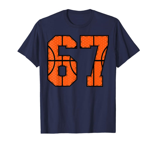 67 Number Six Seven Funny Meme Gen Alpha Slang Basketball T-Shirt